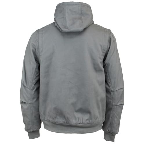 Timberland PRO Gritman Lined Canvas Hooded Jacket, Pewter, Extra Large - Image 2