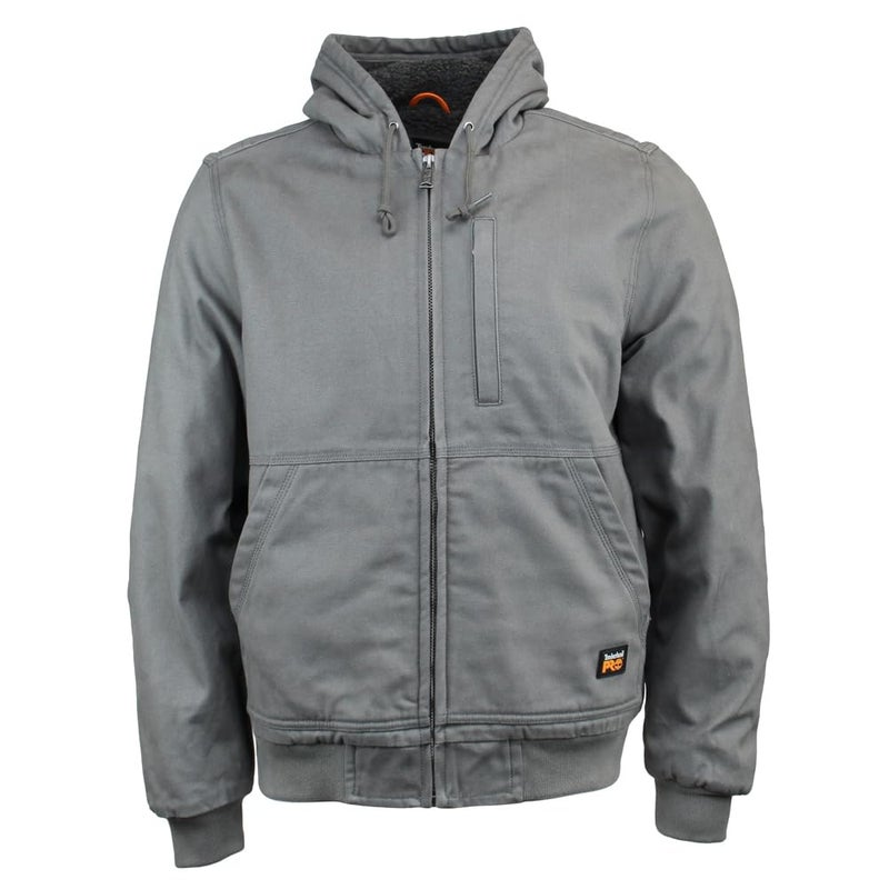 Timberland PRO Gritman Lined Canvas Hooded Jacket, Pewter, Extra Large - Image 5