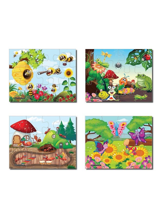 WONDRBOX 12 pcs Insect Jigsaw Puzzle for Kids| 4 Puzzles in a Box | Educational Learning Birthday Return Gift for Kids Ages 3 4 5 6 7 Year Old Boys and Girls - Image 4