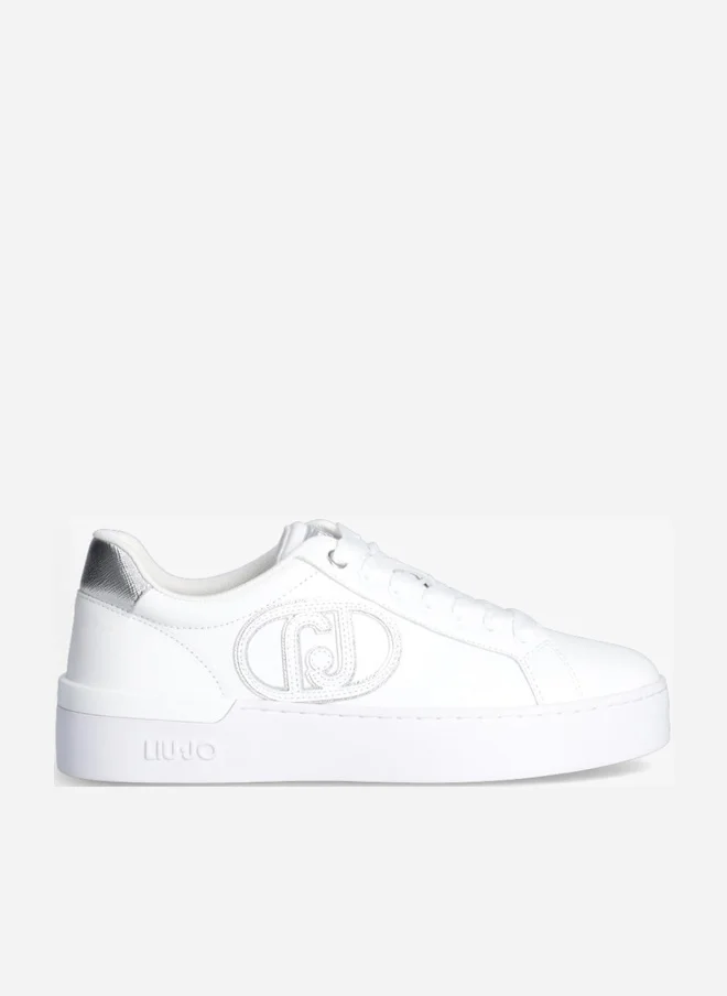Liu Jo Leather sneakers with maxi logo
