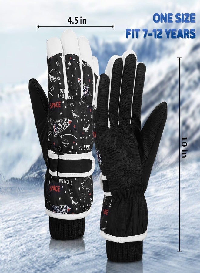 coclothy Kids Winter Snow Ski Gloves for Boys Girls Children, Snowboard Waterproof Outdoor Warm Fleece Gloves for Cold Weather - Image 5
