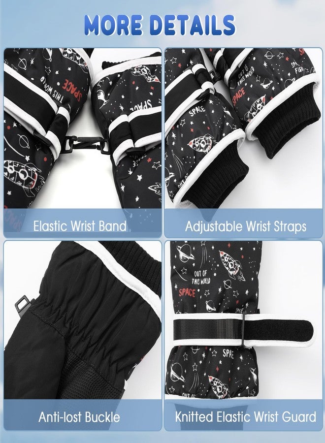 coclothy Kids Winter Snow Ski Gloves for Boys Girls Children, Snowboard Waterproof Outdoor Warm Fleece Gloves for Cold Weather - Image 3