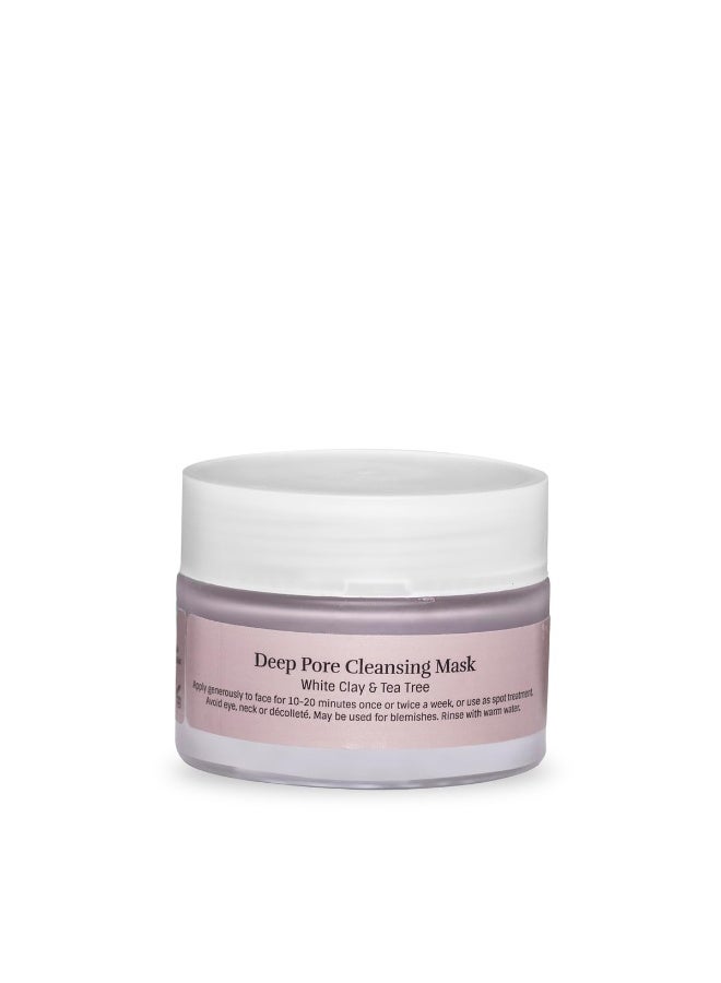 Shankara Deep Pore Cleansing Face Mask - 50ml with White Clay, Neem & Tea Tree | Luxury Ayurvedic facemask for de-tan, brightenning and deep pore cleansing, leaving skin with fresh feel | For Unisex & All Skin types - Image 1