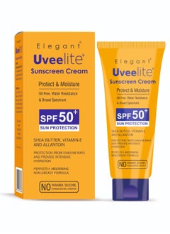 كريم واقي من أشعة الشمس Uveelight الأنيق ، SPF 50+ حماية من أشعة الشمس ، للبشرة العادية إلى الجافة