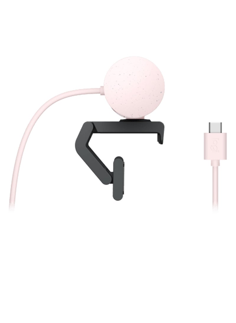 Logitech Brio 500 Full HD 1080p webcam with light correction, auto-framing, and Show Mode, Color- Rose Rose - Image 5