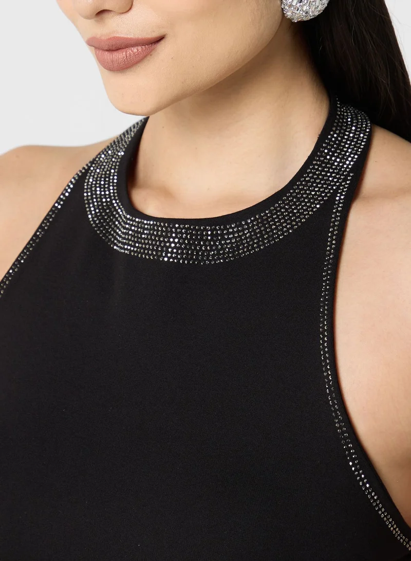 Ella Limited Edition Embellished Neck Halter Top