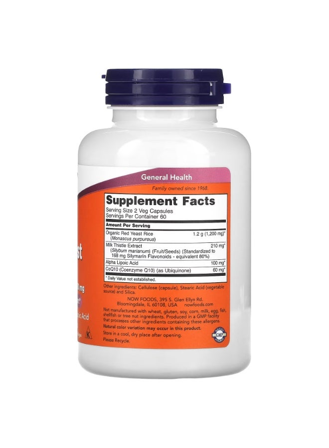 ناو Red Yeast Rice، 120 كبسولة نباتية - Image 2