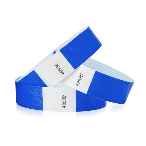 Wristco 200 WristCo Marine Blue Tyvek Wristbands for Events - Comfortable Tear Resistant Paper Bracelets ID Wrist Bands for Concerts Festivals Admission Party Identification - Image 1