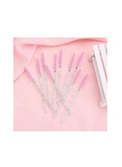 ORiTi ORiTi 50 Pcs Disposable Mascara Brushes Crystal Eyelash Wands Mascara Applicator Spooly for Eyelashes - Pink  - Image 5