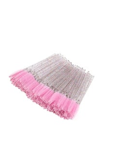 ORiTi ORiTi 50 Pcs Disposable Mascara Brushes Crystal Eyelash Wands Mascara Applicator Spooly for Eyelashes - Pink  - Image 2