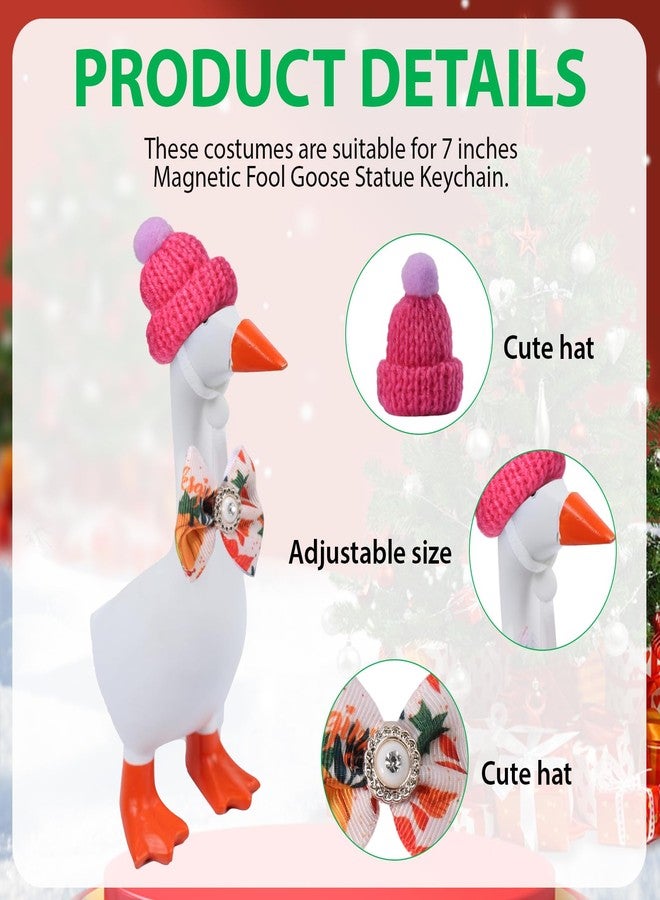 ZIYIZE 16PCS Desk Goose Outfits，Valentines Desk Goose Decorations，Holiday Desk Goose Outfits，Magnetic Desk Goose Clothes，Mini Porch Goose Accessories - Image 3