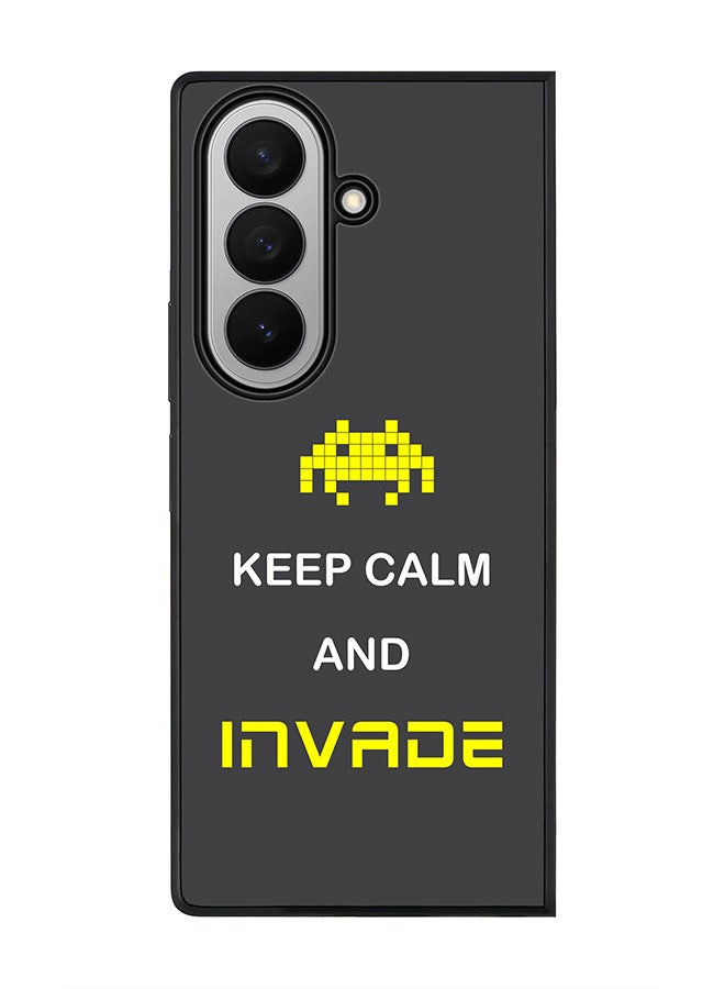 Stylizedd For Samsung Galaxy Z Fold7 Case,Slim fit Camera Protection, Shockproof Thin Phone cover  - Keep Calm And Invade