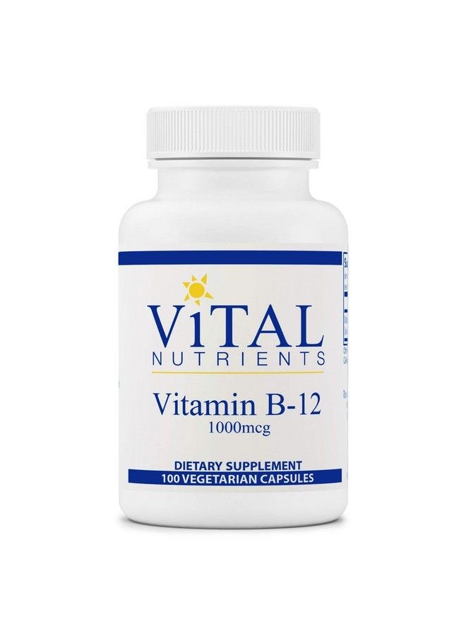 Vital Nutrients - Vitamin B12 Supports Metabolism Of Carbohydrates Protein And Fat 100 Vegetarian Capsules Per Bottle 1000 Mcg - Image 1