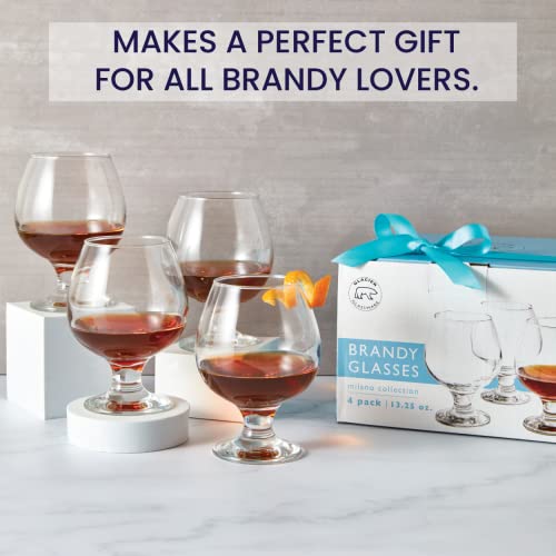 Minteer Formulas Glacier Glass - Milano Collection Brandy Glass (13.25 oz) - Set of 4 - Image 4