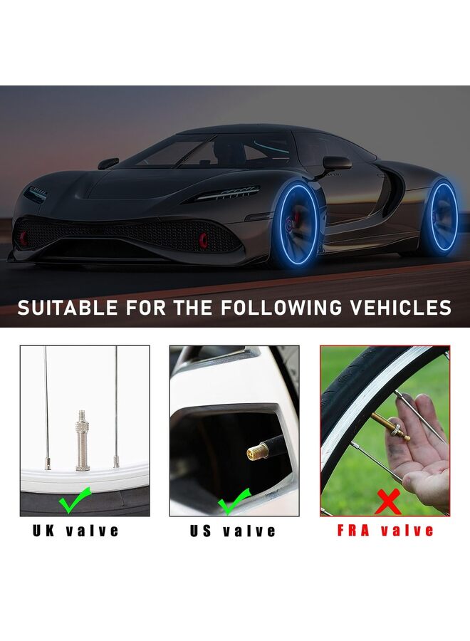6 PCS Car Tire Valve Light, Cool Modified Night Safe Shock Sensor Flash, Donation Valve Stem LED Cap, Universal Wheel Decoration Accessory - Image 5