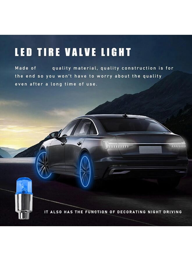 6 PCS Car Tire Valve Light, Cool Modified Night Safe Shock Sensor Flash, Donation Valve Stem LED Cap, Universal Wheel Decoration Accessory - Image 4