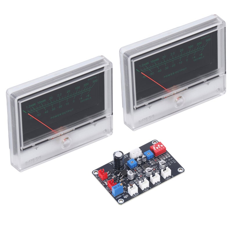 VU Meter Driver Board: 2 ABS VU Panel Meters With Backlit Function - Adjustable Potentiometers Stable Performance VU Meter Kit For DIY, Recording Studio, Home Audio, Car Audio - Image 4