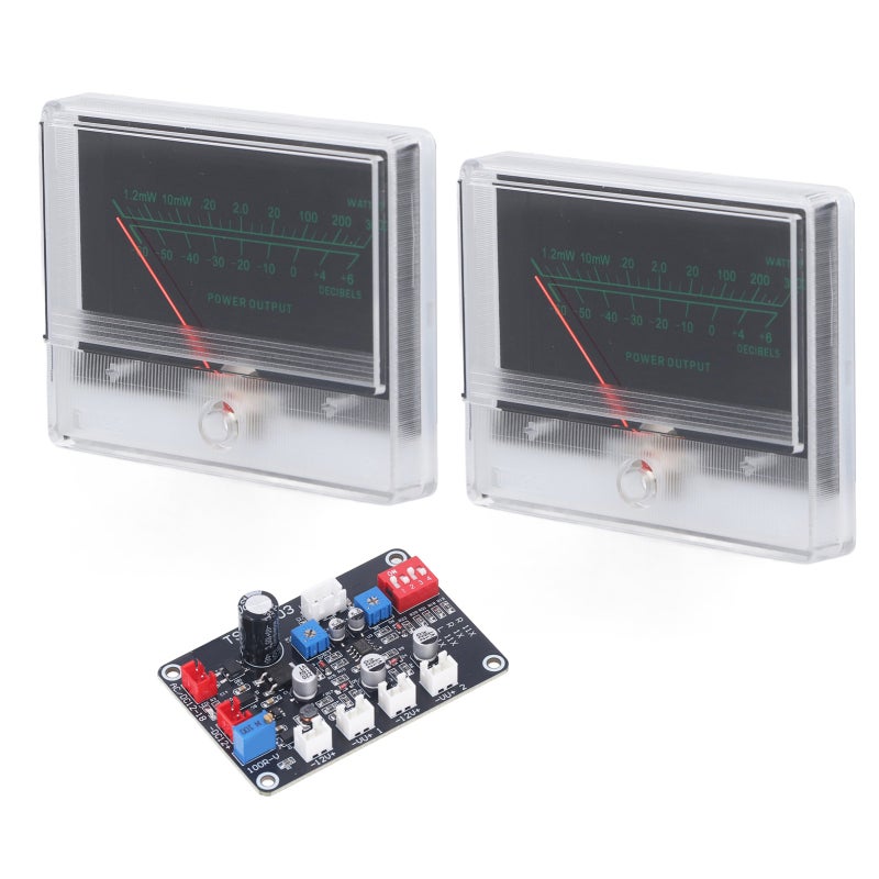 VU Meter Driver Board: 2 ABS VU Panel Meters With Backlit Function - Adjustable Potentiometers Stable Performance VU Meter Kit For DIY, Recording Studio, Home Audio, Car Audio - Image 5