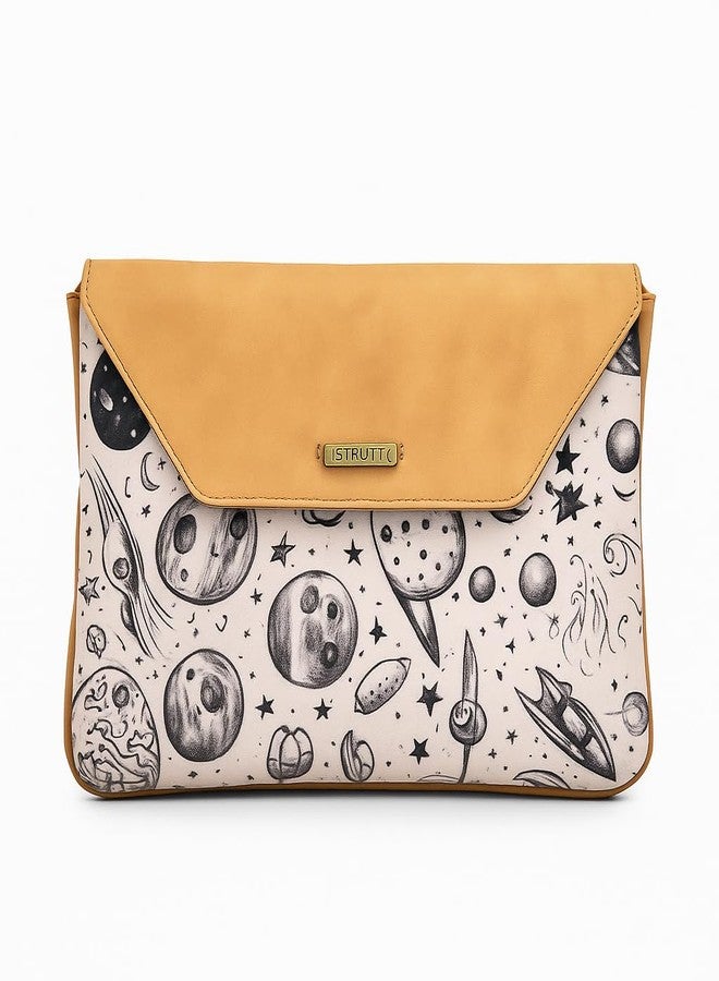 STRUTT Vivid Colors/Laptop Cover with Detachable Handle Compatible for 15 Inch to 15.6" Inches laptops & Notebooks II Fully Padded II Protective Laptop Sleeve Handbag II Flap Closure (Yellow) - Image 1