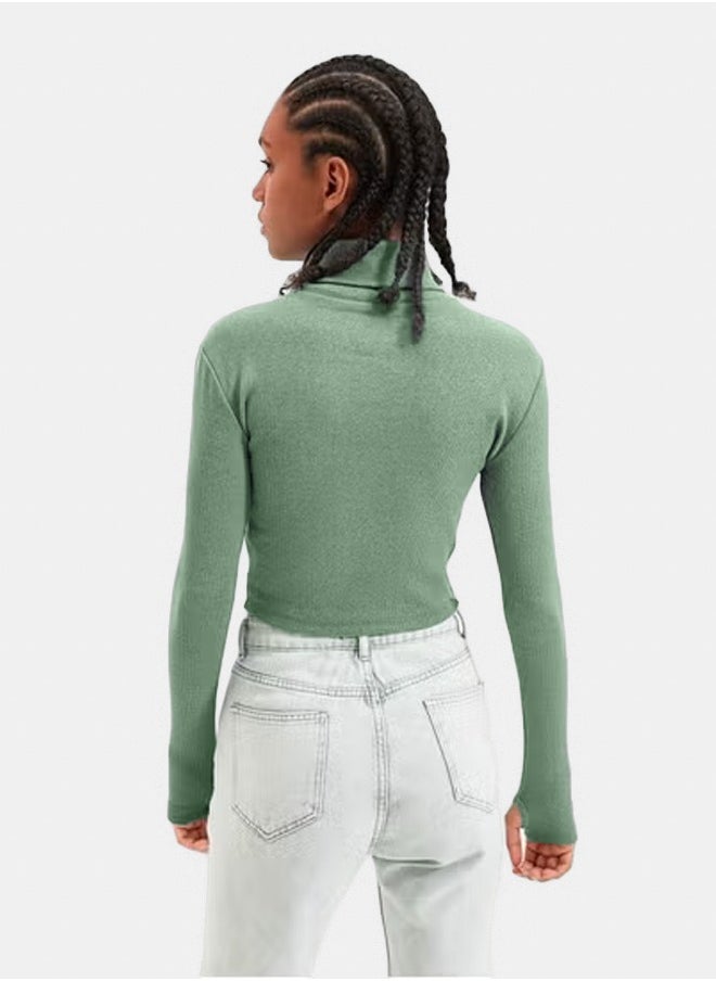 trendyol Blouse - Green - Fitted  - Image 2