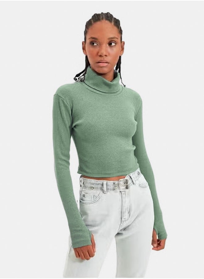 trendyol Blouse - Green - Fitted  - Image 4