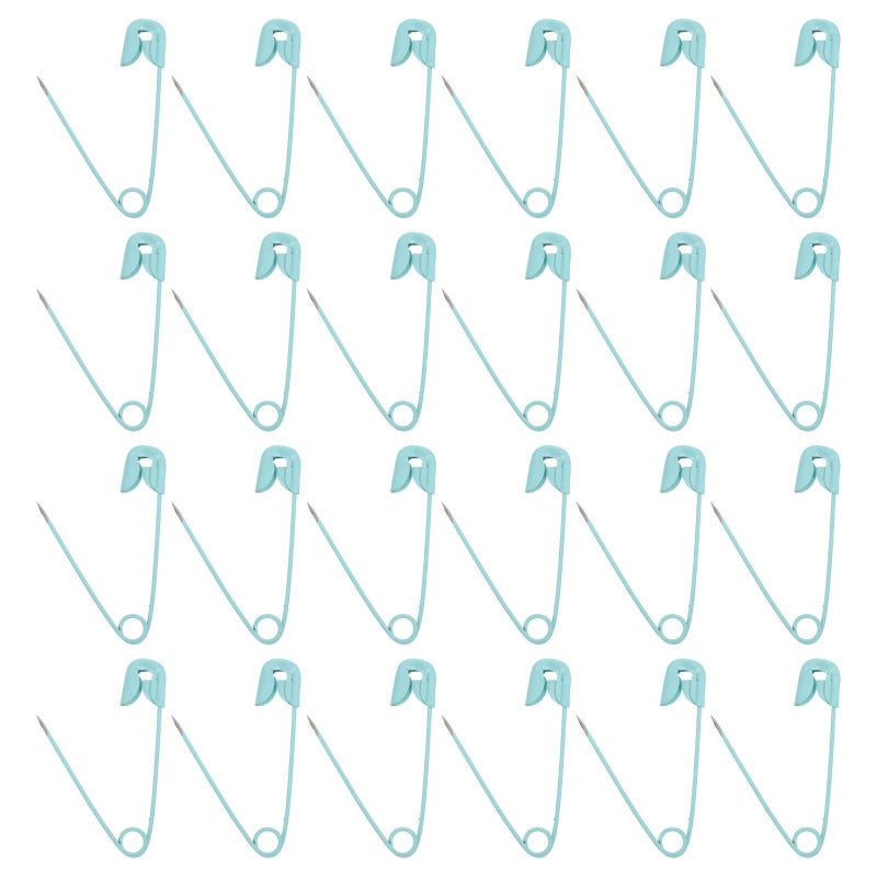 100pcs Mint Green Safety Pins for Sewing Brooch Jewelry Crafting Supplies - Image 2