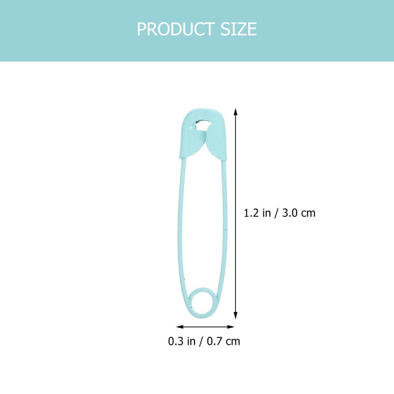100pcs Mint Green Safety Pins for Sewing Brooch Jewelry Crafting Supplies - Image 3
