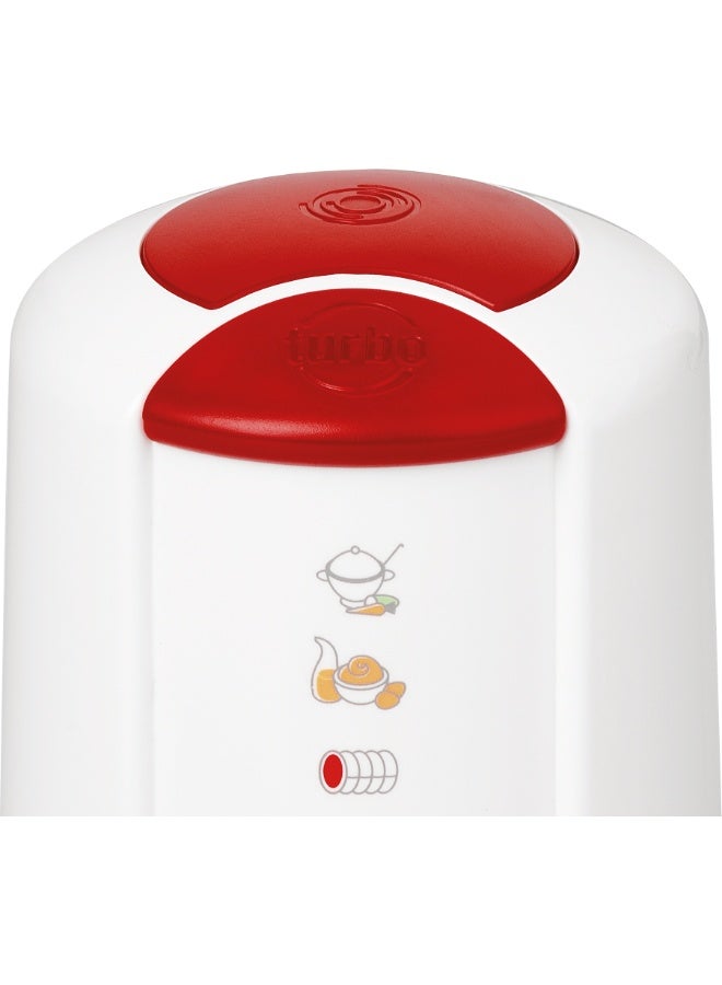 MOULINEX Multi Moulinette 500 Ml Chopper, 500 Watt, White, Plastic/Glass, At711161 500 ml AT711161 White / Red - Image 2