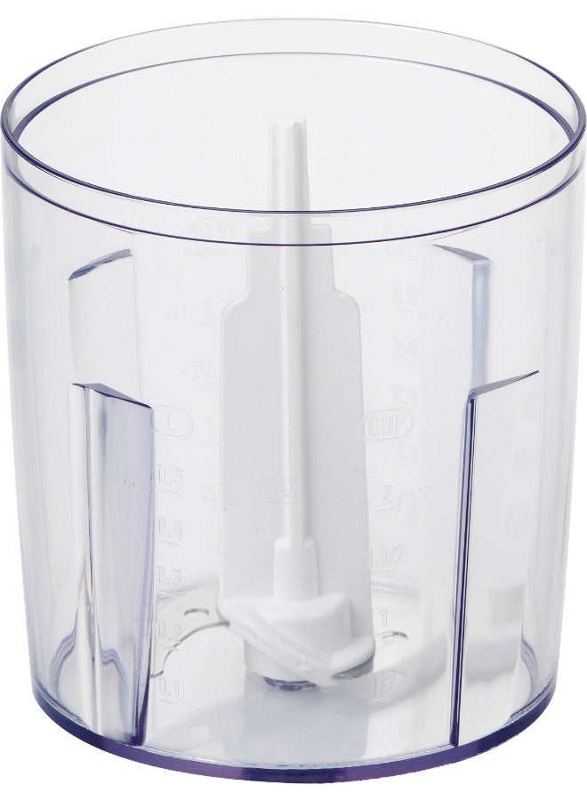 MOULINEX Multi Moulinette 500 Ml Chopper, 500 Watt, White, Plastic/Glass, At711161 500 ml AT711161 White / Red - Image 3