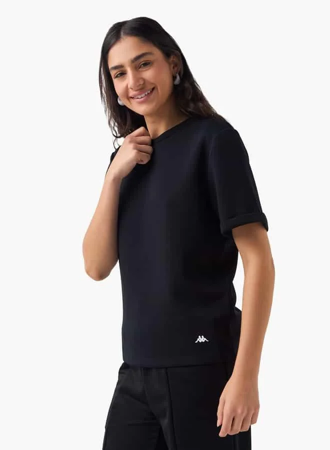 Kappa Kappa Logo Print Crew Neck T-shirt with Short Sleeves