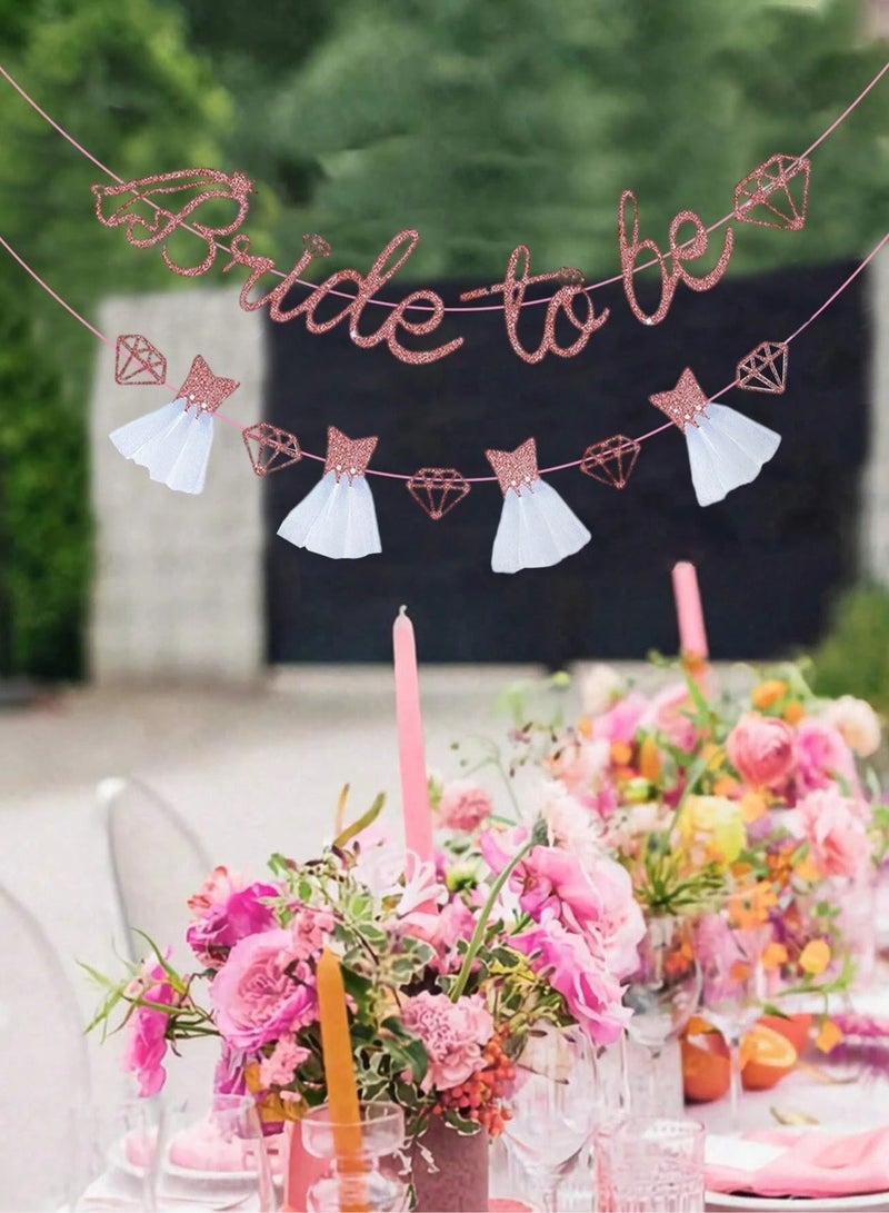 Bridal and bachelorette party decorations Pink banner for bachelorette parties and wedding day  - Image 3