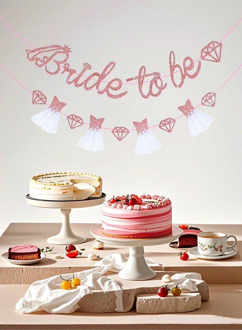 Bridal and bachelorette party decorations Pink banner for bachelorette parties and wedding day  - Image 5