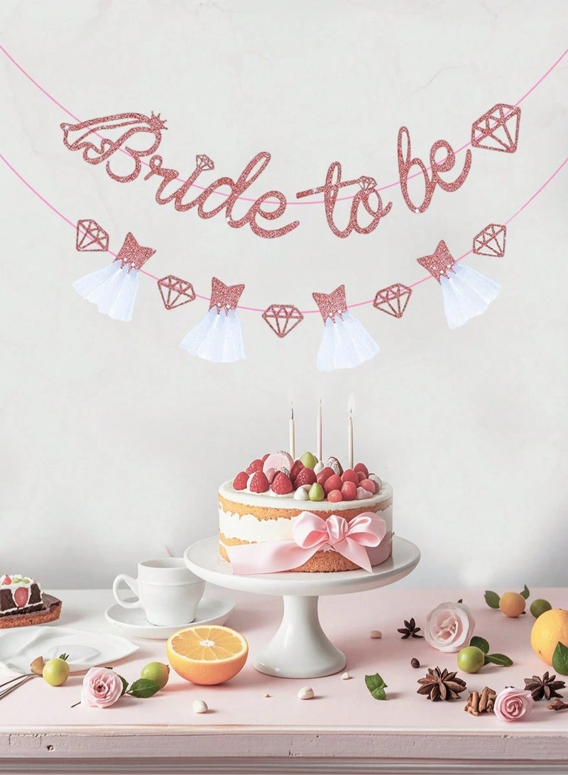 Bridal and bachelorette party decorations Pink banner for bachelorette parties and wedding day  - Image 1