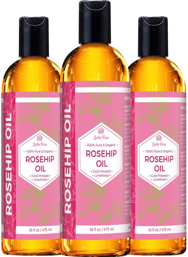 Leven Rose Rosehip Seed Oil for Face 16 oz - Pure Rosehip Oil for Face - Unrefined Cold Pressed Rose hip for Body - Nighttime Face Moisturizer for Hair, Skin & Nails - Image 4