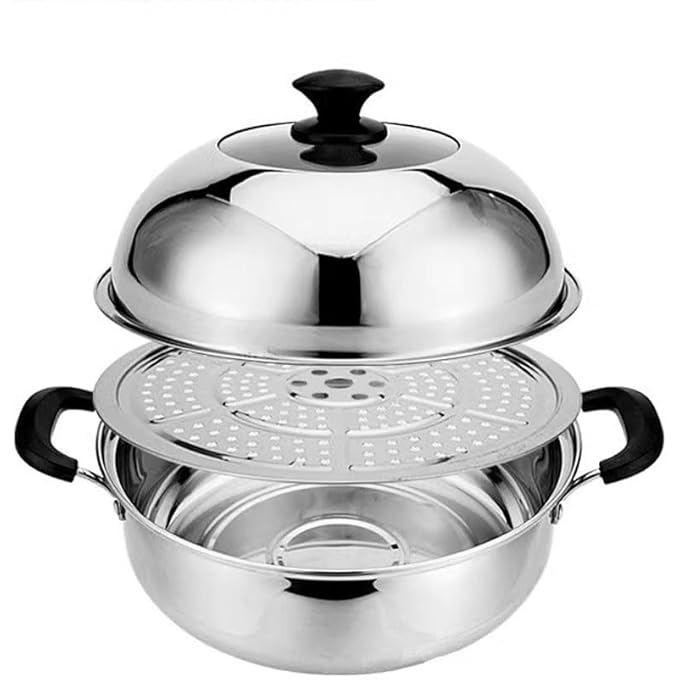 قدر بخار ساخن من الفولاذ المقاوم للصدأ، وعاء بخار منزلي أحادي الطبقة، وعاء حساء، وعاء بخار، وعاء ساونا - Image 4