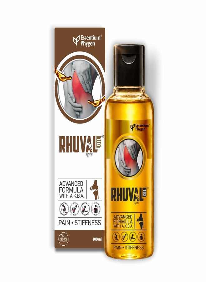 Essentium Phygen Rhuval Oil 100 ml | Ayurvedic Pain Relief Oil | Advanced Formula with AKBA | Joint Pain & Stiffness Support | Back and Knee Pain Support | Quick-absorb and Non-greasy - Image 1