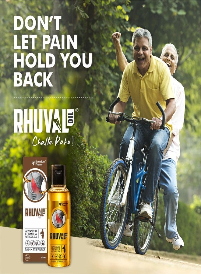 Essentium Phygen Rhuval Oil 100 ml | Ayurvedic Pain Relief Oil | Advanced Formula with AKBA | Joint Pain & Stiffness Support | Back and Knee Pain Support | Quick-absorb and Non-greasy - Image 4