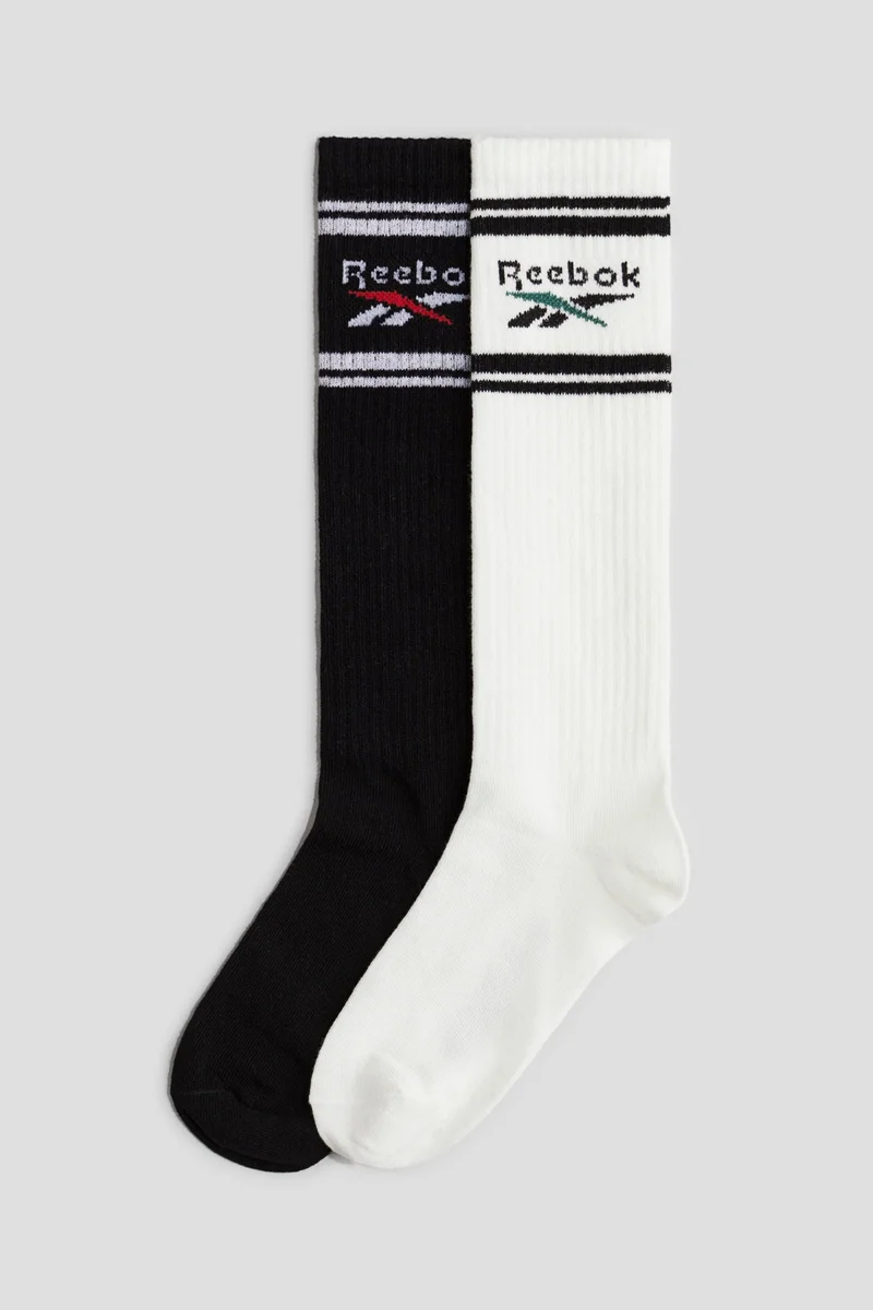 H&M 2-Pack Motif-Detail Knee Socks