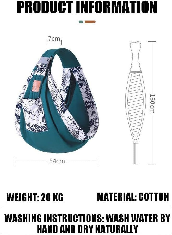 VALUEVIBES Baby Carrier Multifunctional Portable Baby Sling - Ergonomic Adjustable Cotton Shoulder Carrier for Newborns, Infants & Toddlers (Matcha Green) - Image 2