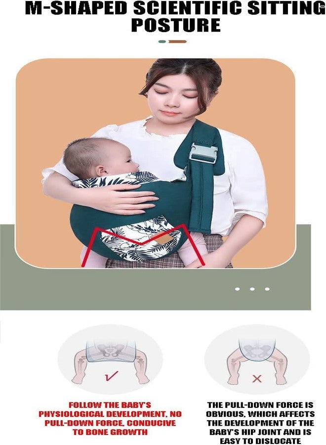 VALUEVIBES Baby Carrier Multifunctional Portable Baby Sling - Ergonomic Adjustable Cotton Shoulder Carrier for Newborns, Infants & Toddlers (Matcha Green) - Image 3
