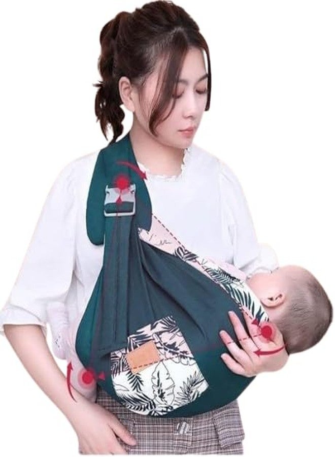VALUEVIBES Baby Carrier Multifunctional Portable Baby Sling - Ergonomic Adjustable Cotton Shoulder Carrier for Newborns, Infants & Toddlers (Matcha Green) - Image 1