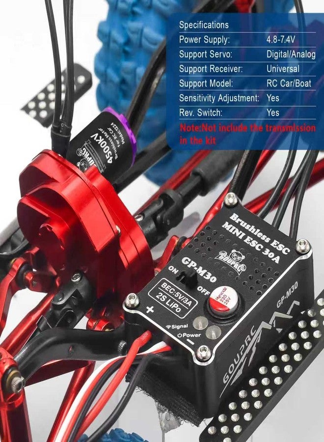 GOUP RC GOUPRC 1224 4500KV Brushless Outrunner Motor & Motor Mount & Upgrade 30A Brushless Esc for SCX24 RC Crawler Axial 1/24 RC Crawler Buggy Truck - Image 2