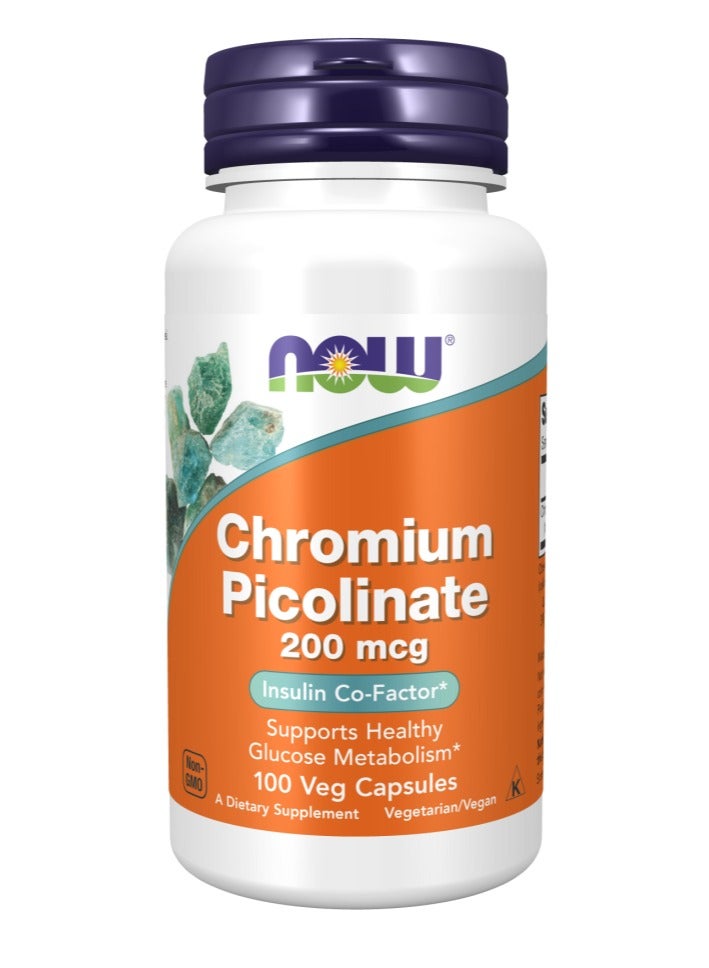 ناو الآن بيكولينات الكروم 200 ميكروجرام 100 إس