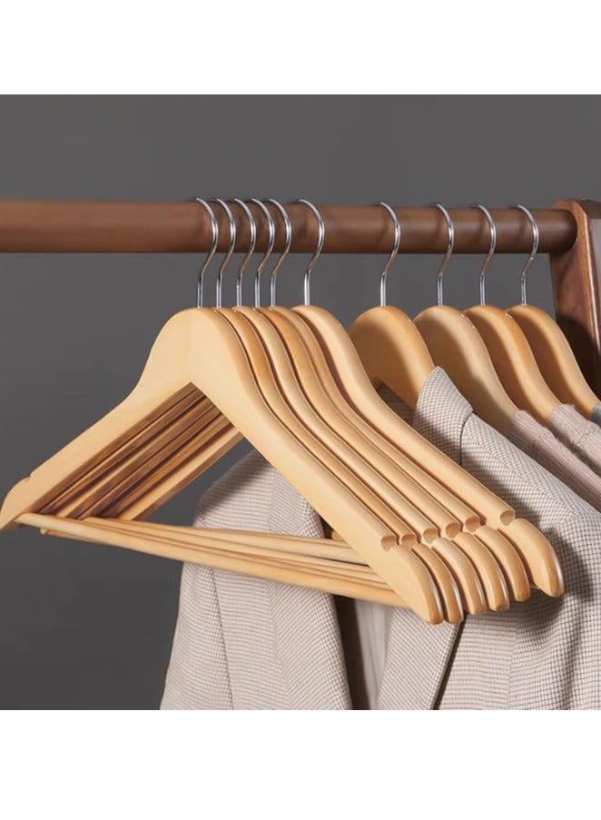 Spaceshoop Wooden Clothes Hangers for Coats, Shirts, Jackets, Pants, Suits 3pcs - Image 1
