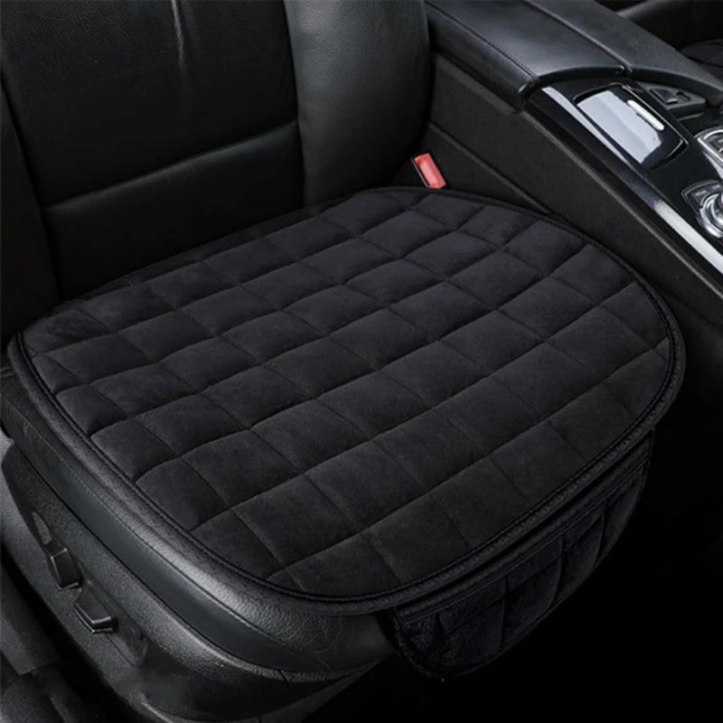 KeepCart Comfortable Ultra-Soft Memory Foam with Non-Slip Grip and Storage Pouch Car Seat Cover Sponge Front Rear, Universal Fit, All-Season (Black Front 2Pcs) - Image 5