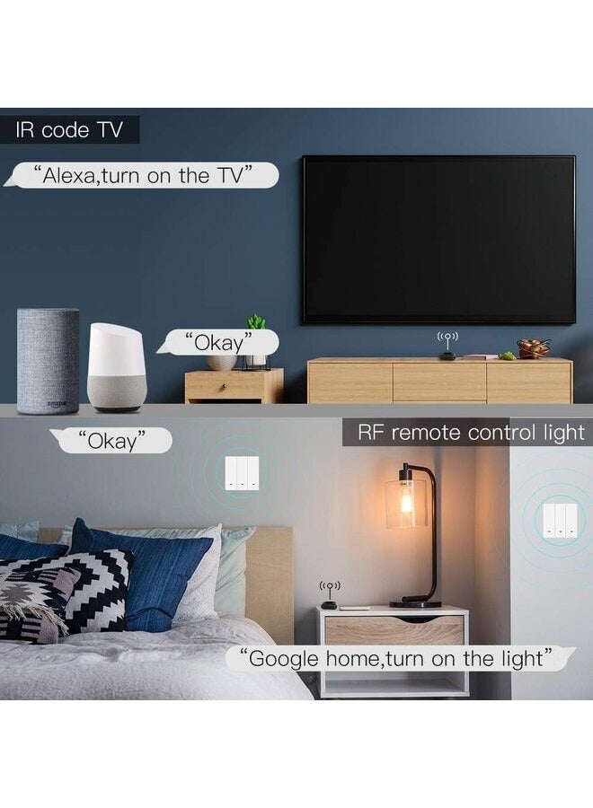 MOES WiFi RF IR Smart Home Universal Remote Controller for TV, Air Conditioning, Appliances, and More, Compatible with Tuya/Smart Life App and Voice Control via Alexa and Google Home