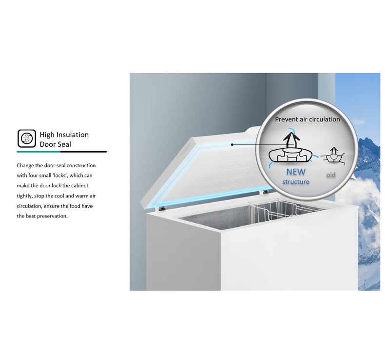 Hisense 197 Lt 7 Cu Ft Chest Freezer, Inverter Tech, Energy Saving, White 200 L 10 W FT200N1BWD white - Image 2