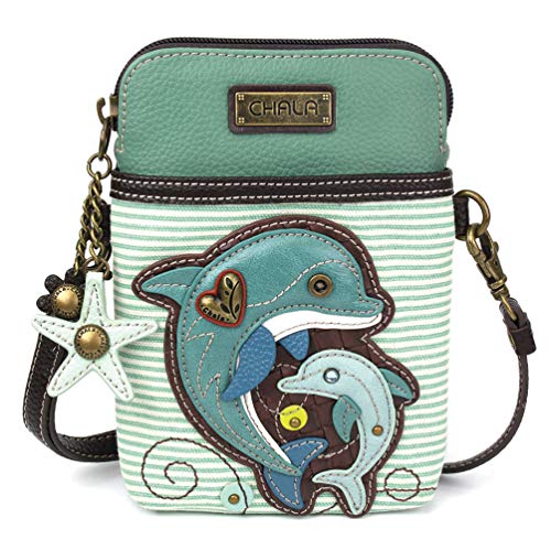CHALA Cross-Body Bags, Dolphin Teal Stripe - Image 1