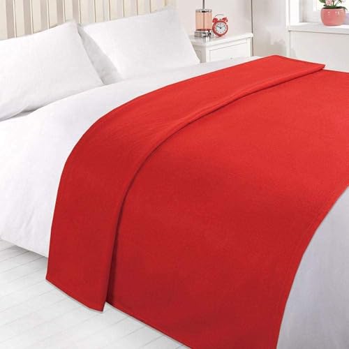 STARNSTYLE 300 TC All Season Solid/Plain Lightweight Polar Fleece Single Bed Blanket (152 x 230 cm) Maroon Blanket SingleIV12 - Image 2