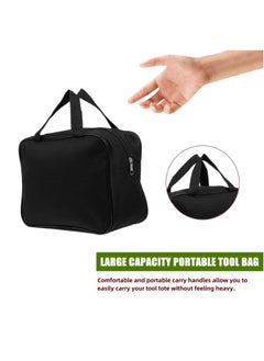 Excefore Wide Mouth Tool Bag, Heavy Duty Oxford Car Air Pump Tool Bag, Large Capacity Electrician Tool Bag, Portable Tool Organizer Tote Bag For Storage Wrenches Pliers Nails, Black, 2 Pcs  - Image 5